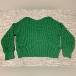 SHEIN Vibrant Green Knit Sweater